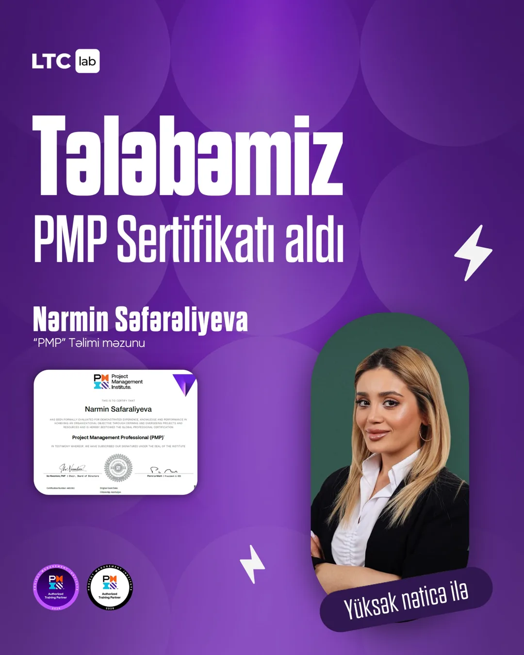 LTC Lab PMP məzunu 7, PMP sertifikatı
