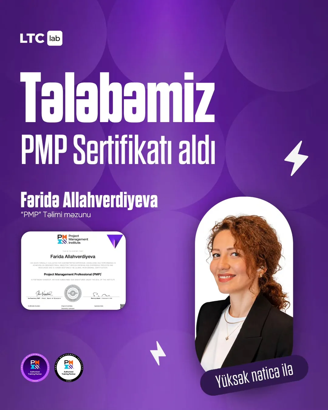 LTC Lab PMP məzunu 1, PMP sertifikatı