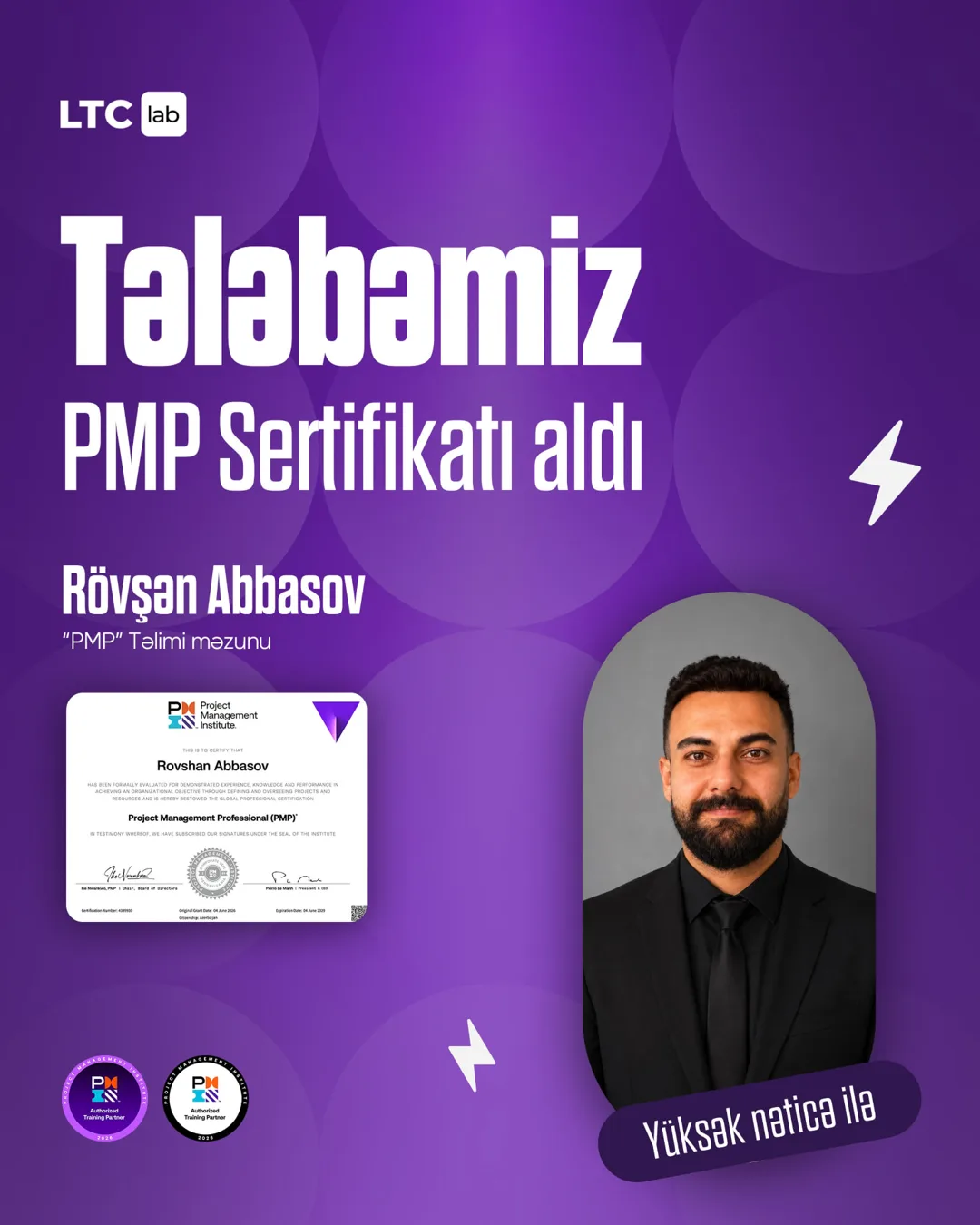LTC Lab PMP məzunu 8, PMP sertifikatı